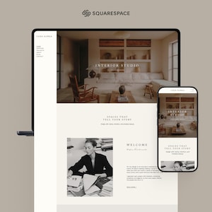 Modern Squarespace Portfolio Website Template: Architects & Designers Minimalist 7.1 Theme image 3