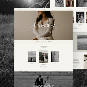 Plantilla Showit para portafolios de fotografía cinematográfica: Diseño web elegante para narradores visuales
