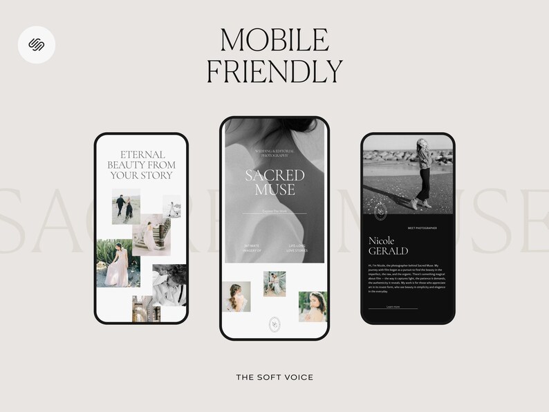 Elegant Squarespace Photographer Portfolio Template with Wedding Galleries for Professional Websites image 9