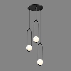 Custom Multi Pendant Light for Stairwell, High Ceiling Chandelier, Clustered Modern Chandelier Light, Urban Loft Light Fixture,Made to Order