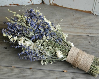 Bridal Bouquet / Dried Lavender Bouquet / Dried Flower Bouquet / Wedding Flowers