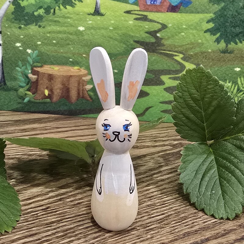 Bunny Peg Doll - Etsy