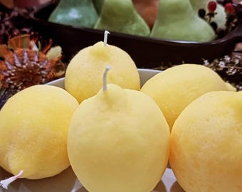 Handmade Lemon Candle, Zesty Scent, Aromatherapy Gift