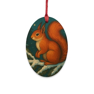 Wooden Ornaments, Squirrel and Hare Ornament