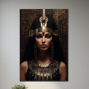 Cleopatra Wall Art, Cleopatra Tempered Glass, Egyptian Queen, Egypt Wall Decor, Large Glass Wall Art, Glass Printing, Housewarming Gifts