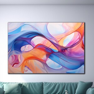 Colorful Tempered Glass Wall Art,Abstract Glass Print,Colorful Glass Wall Art,Luxury Wall Art,Large Glass Wall Art,Vivid Colors,Gift for Her