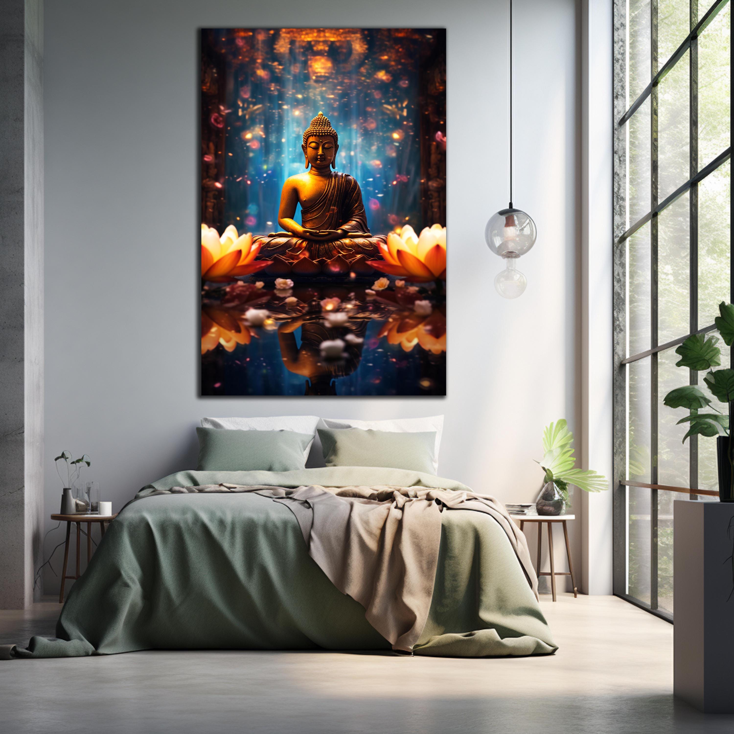 Lord Buddha Tempered Glass, Lord Buddha Glass Wall Decor, Buddha Glass ...