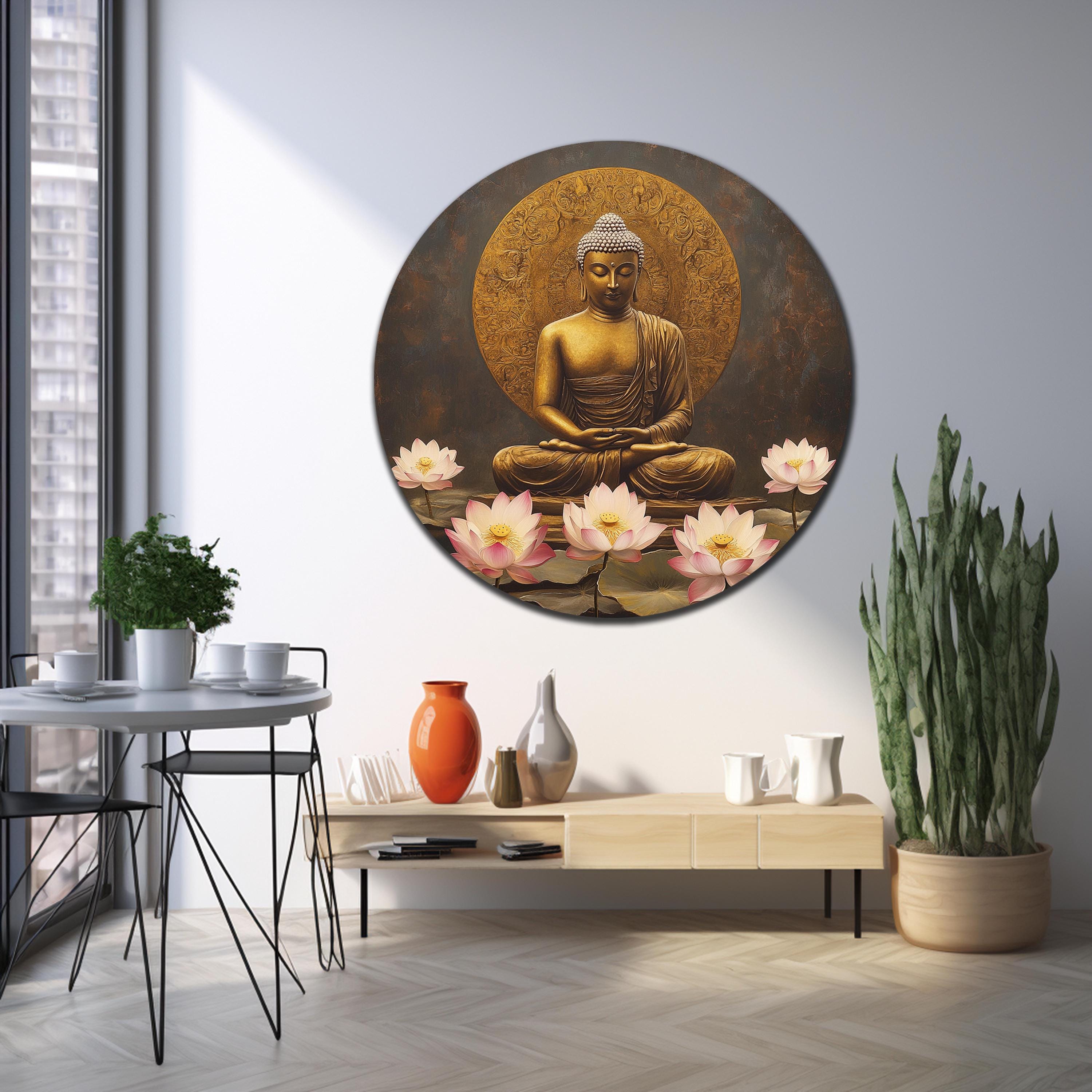 Lord Buddha Tempered Glass Wall Art,buddha Glass Print,hindu Wall Decor ...