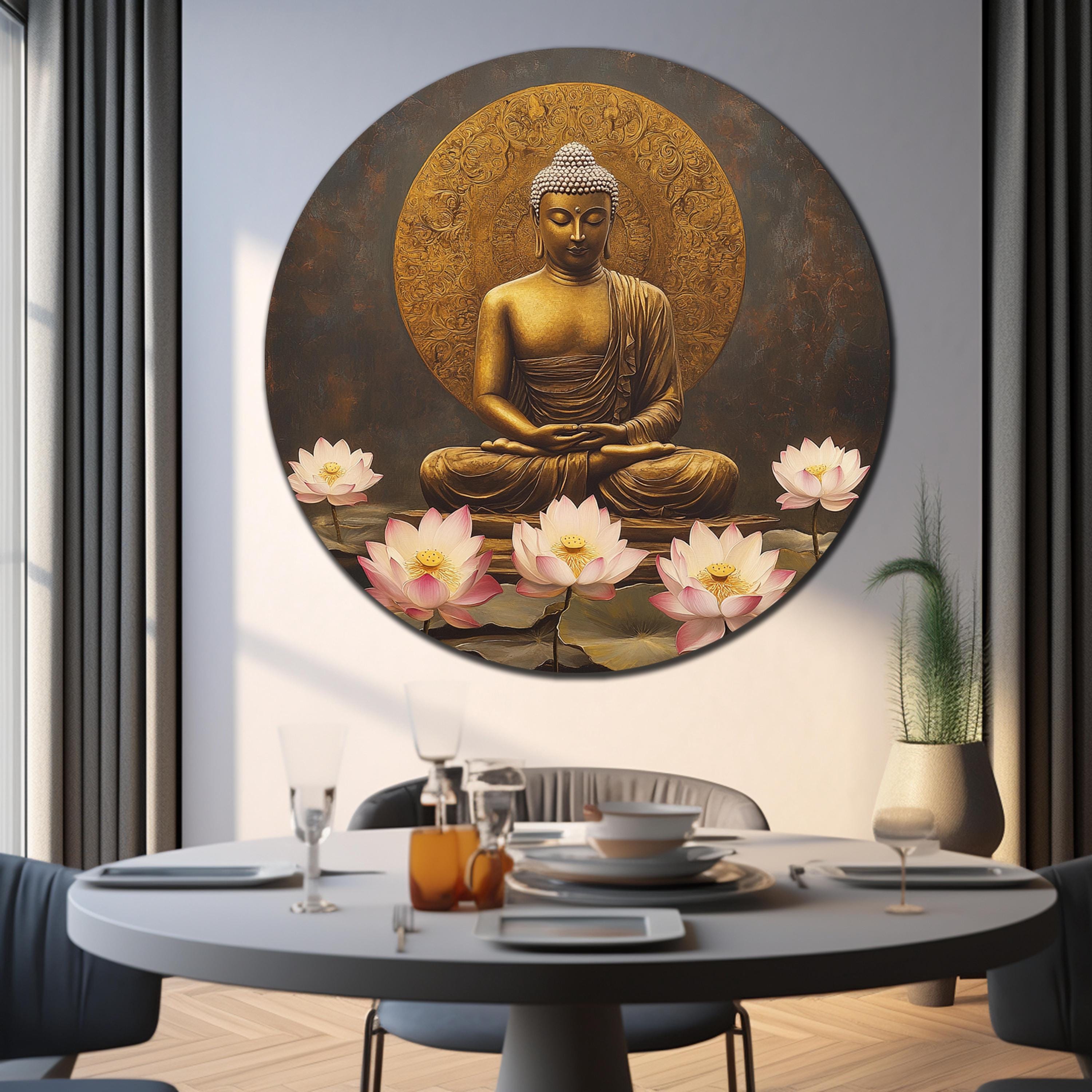 Lord Buddha Tempered Glass Wall Art,buddha Glass Print,hindu Wall Decor ...