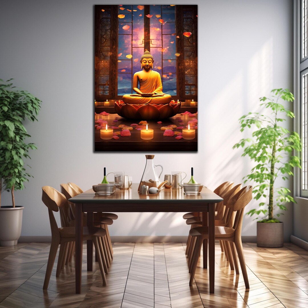 Buddha Tempered Glass, Buddha Wall Art, Buddha Glass Printing, Hindu ...
