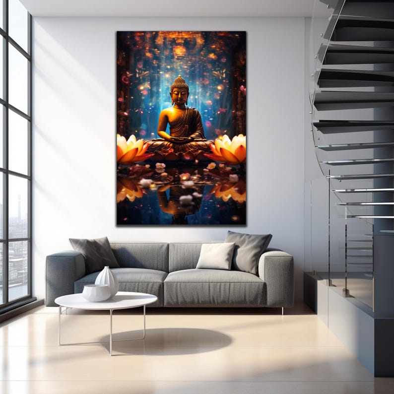 Lord Buddha Tempered Glass, Lord Buddha Glass Wall Decor, Buddha Glass ...