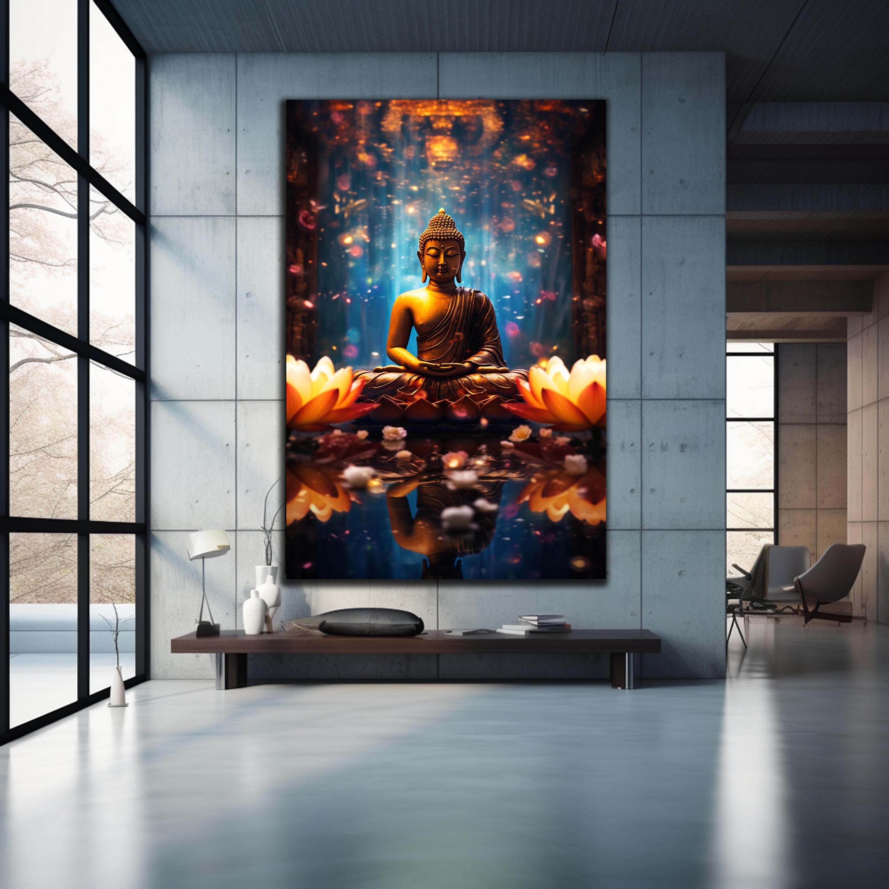 Lord Buddha Tempered Glass, Lord Buddha Glass Wall Decor, Buddha Glass ...