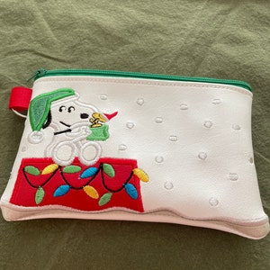 Christmas Dog Zipper Bag