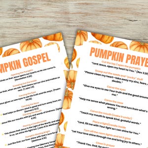 Pumpkin Prayer & Gospel Printable: Christian Fall Activity (PDF Download)