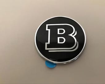 Emblema cofano stile "BRABUS" - Nero-Cromo - adatto ai modelli Mercedes W463 W461 Classe G, Classe E, Classe ML - NUOVO