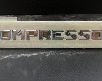 Boot Lid Lettering " KOMPRESSOR " - Chrome - Emblem - Nameplate - Fits Mercedes SLK E200 and W202 -NEW