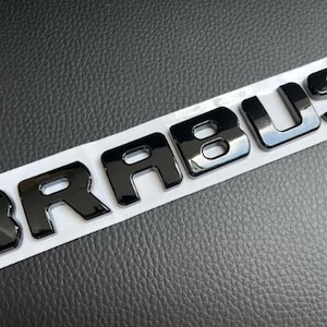 Boot Lid Emblem – " BRABUS " - Emblem - Nameplate – Black – Fits Mercedes W212 W213 W221 W222 W461 W463 – NEW