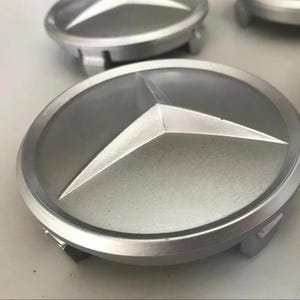 Naafdop - Barock - Set = 4 stuks - Zilver - 80 mm - voor barokke velgen - Past op Mercedes R107 W108 W109 W114 W115 W116 W123 W126 W460 NIEUW