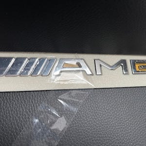 Trunk Lid Lettering " AMG " Chrome - Emblem - Nameplate - Fits Mercedes C-Class W202 - NEW image 2