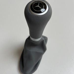 Automatic gearshift shift bag - imitation leather - grey silver - Fits Mercedes W211 - NEW