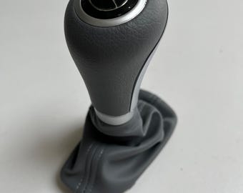 Automatic gearshift shift bag - imitation leather - grey silver - Fits Mercedes W203 W209 - NEW