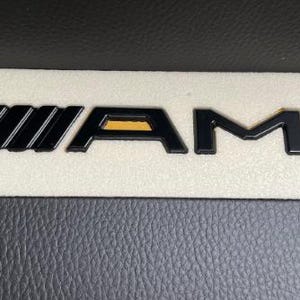 Opschrift op de kofferklep " AMG " - embleem - naamplaatje - zwart - Mercedes C-Klasse E-Klasse A-Klasse - NIEUW