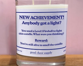 Fireball LVL 1, Dungeon Crawler Carl, Funny Gift, DND, Soy Wax Candle, Snarky, Princess Donut, Booktok, Gamer Gift, Gift for Nerds, LitRPG