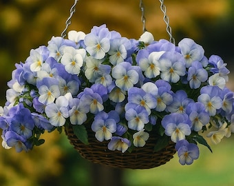 Wave Frost Pansy Seeds: Heirloom Viola, Non GMO