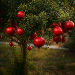 Wonderful Pomegranate Live Plant 3-6&quot;, Punica granatum Plug, Edible Fruit Tree, Drought Tolerant, Zones 5-10, Ornamental Shrub