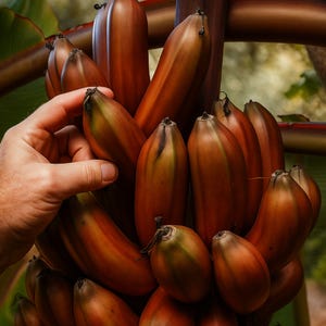 Red Dacca Banana Plant: Sweet Vanilla Tropical Fruit Tree