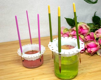 Gift for artist - Jar Brush Holder – Keep Brushes Dry & Your Workspace Clean