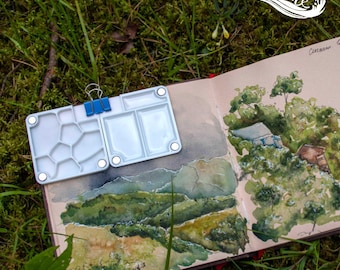 Lightweight 3D Printed Watercolor Palette "cells under a microscope" | Unique Magnetic Design for Artists on the Go