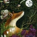Re Vamped reviewed Print titled 'Under the Magnolia Tree' by Amanda Clark -  fairy tale, illustration, sparkles, home decor, fox art, flower art