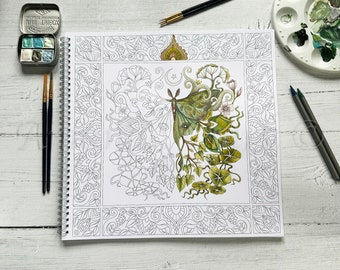 Colouring Book titled "Wild Wood" by Amanda Clark - colouring in book, adult colouring book, eco coloring book, gifts for her.