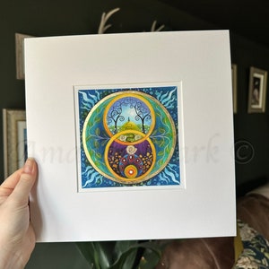 Glastonbury Chalice Well Print "Chalice Well" Mounted by Amanda Clark - Sacred Site Wall Art