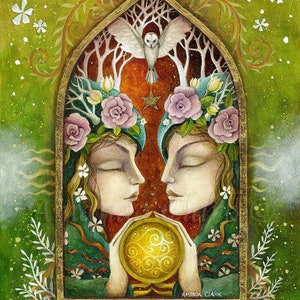 Art print titled &quot;Gemini&quot; by Amanda Clark - zodiac, gemini, twins