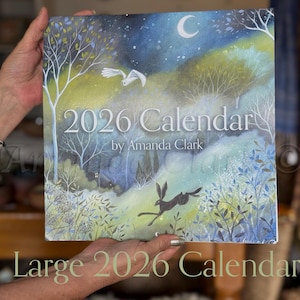 LARGE 2026 Wall Calendar by Amanda Clark - moon phase, pagan holidays, large size