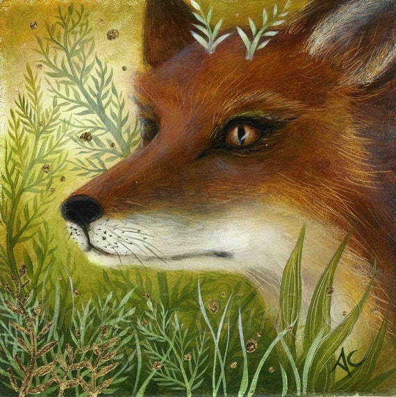 Fox Art Print "Auburn" by Amanda Clark - Autumnal, Fairy Tale