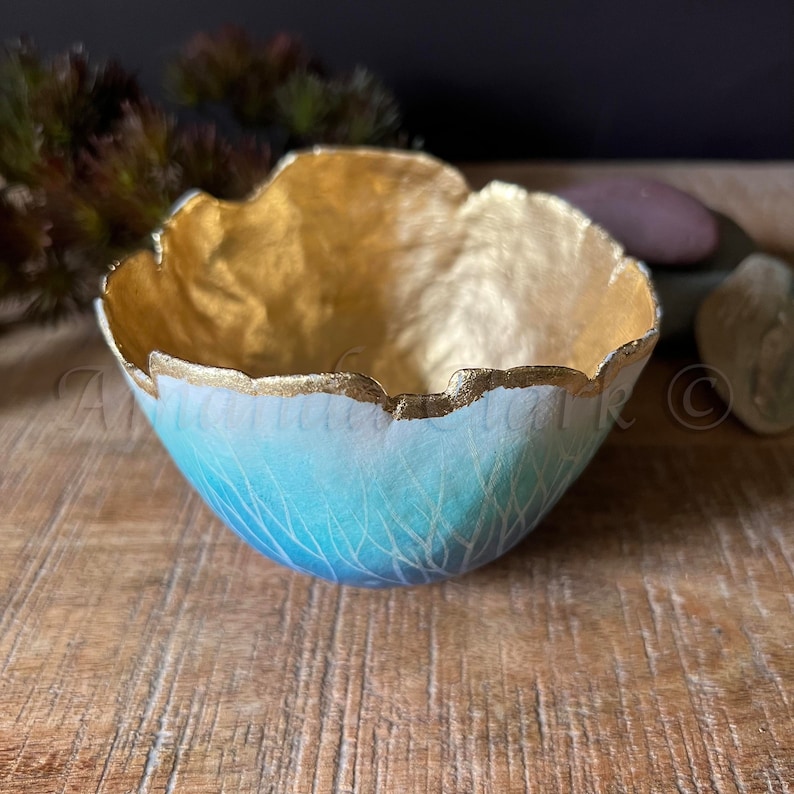 Porcelain Bowl No.66 by Amanda Clark handmade bowl, ceramic art bowl, decorative bowls, porcelain home decor, rustic home decor image 2