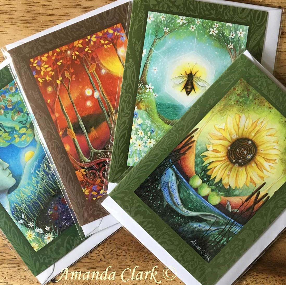 Set 2 of 'Wheel of the Year' greeting card set by Amanda Clark