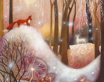 Limited edition giclee print titled "Illumina" by Amanda Clark - landscape, winter