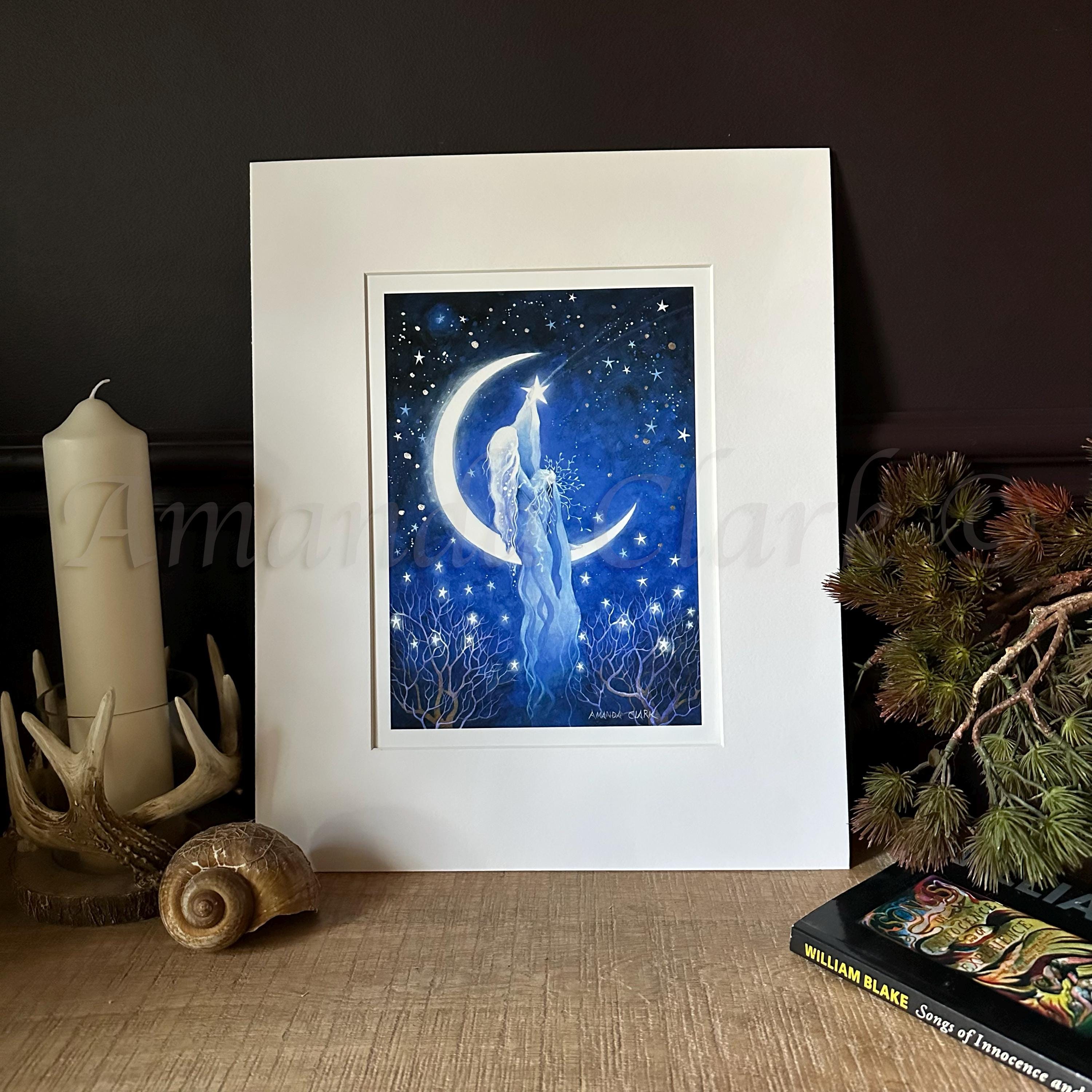 Large Mounted Celestial Art Print 