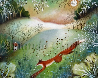 Art print titled "The Nimble Fox" by Amanda Clark - fox, fairy tale
