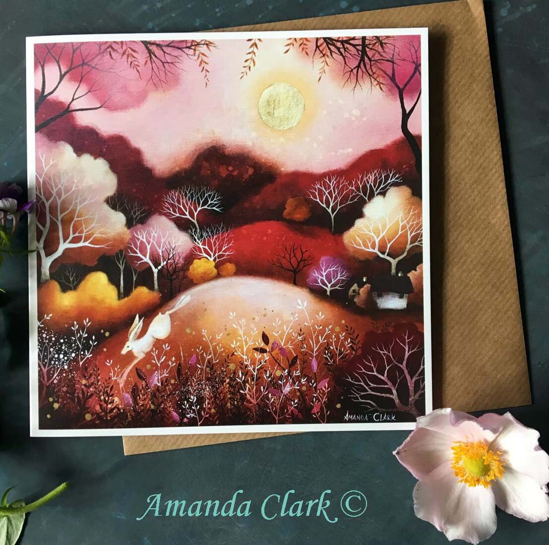 Greeting Card - Rose Moon