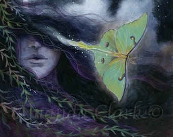 Goddess Print "Moth Flight" Limited Edition by Amanda Clark
