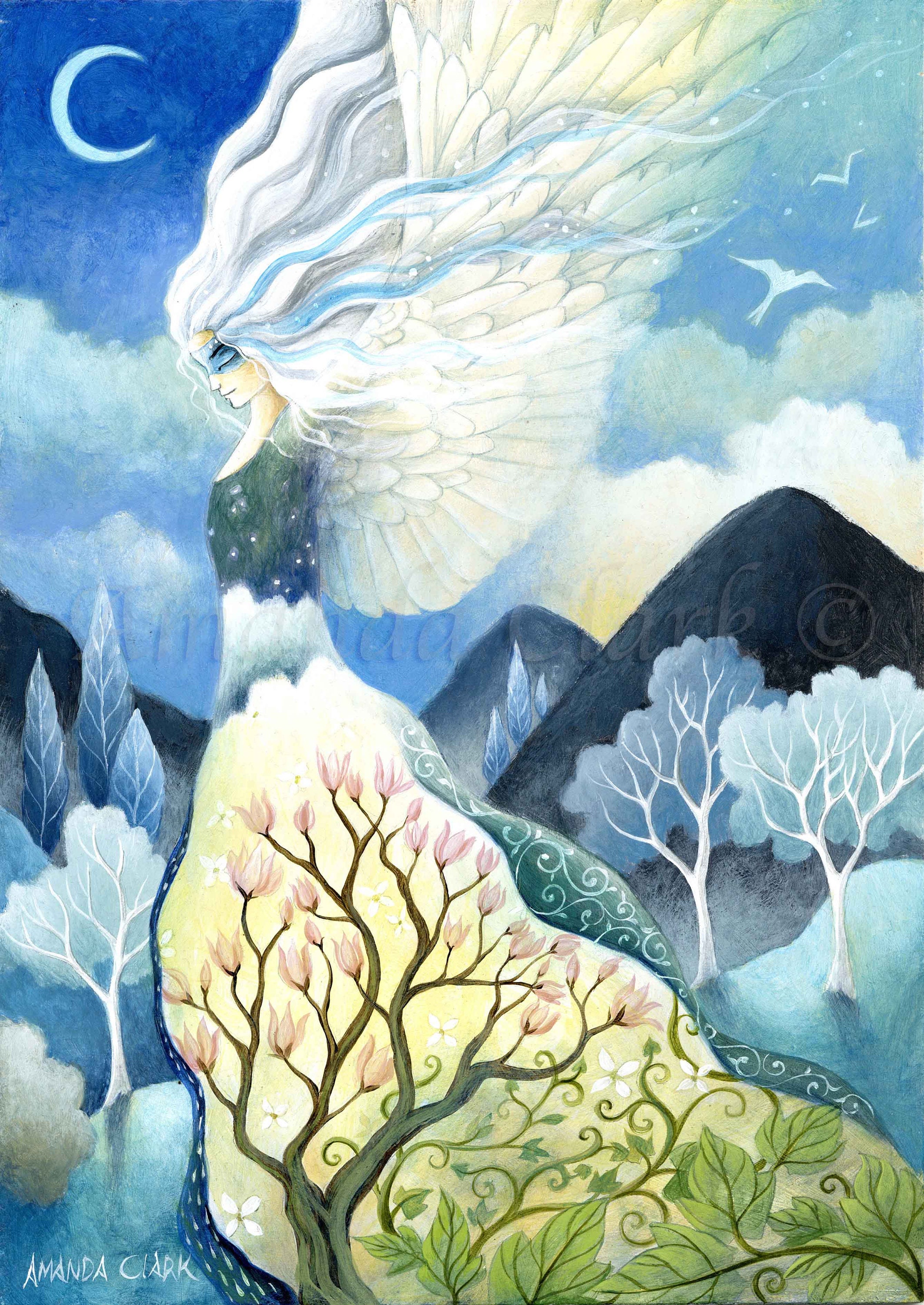 Print titled 'Eriel' by Amanda Clark fairytale art | Etsy