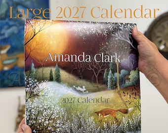 LARGE 2027 Wall Calendar by Amanda Clark - moon phase, pagan holidays, large size
