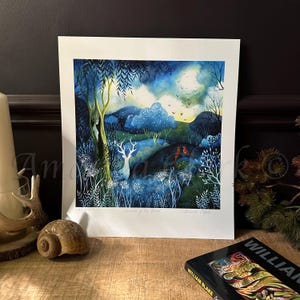 Limited Edition Stag Art Giclee Print "Return of the Birds" by Amanda Clark