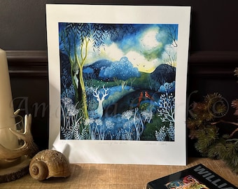 Limited Edition Stag Art Giclee Print "Return of the Birds" by Amanda Clark