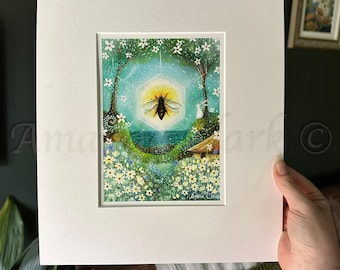 Mounted art print titled "Summer Solstice" by Amanda Clark - pagan, summer, matted